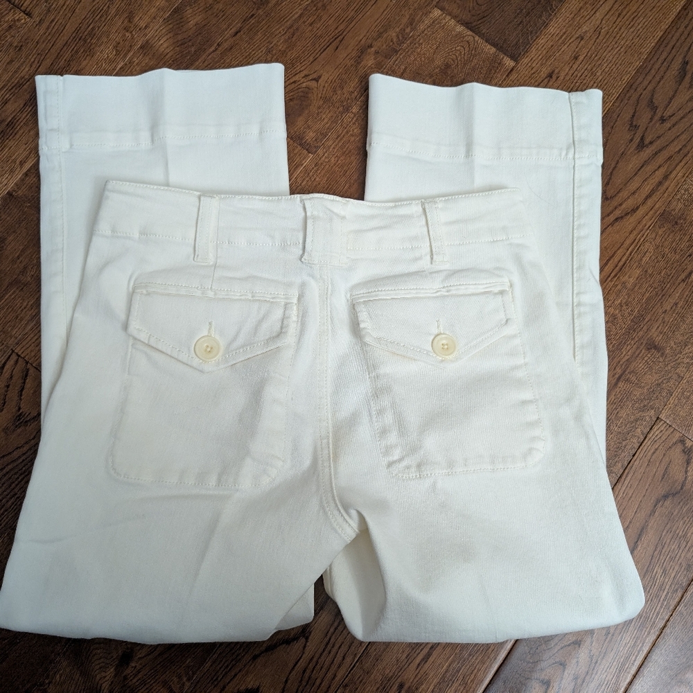 EUC Ladies Cabi White Denim Jeans Wide Straight Leg Size 2 - Picture 11 of 11